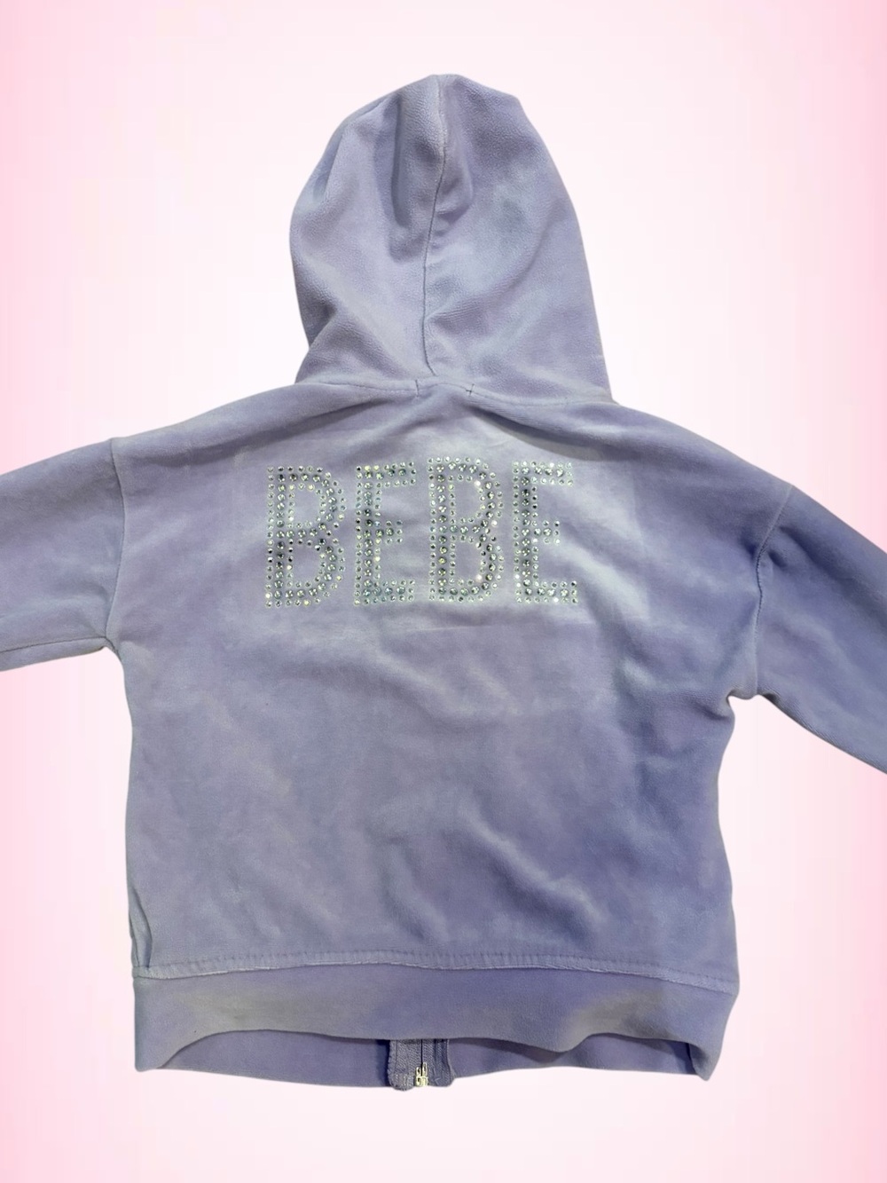 Y2K BEBE Girls' Lavender Studded Hoodie 👑
